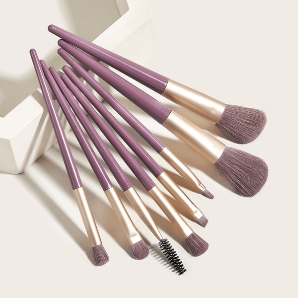 

8pcs Makeup Brush Set, Purple