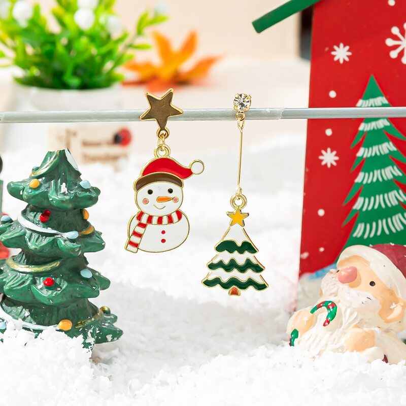 

Snowman Drop Earrings, Multicolor