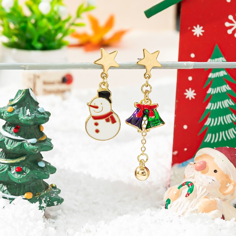 

Snowman Drop Earrings, Multicolor