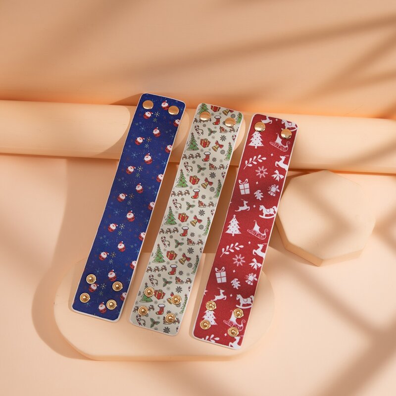 

3pcs Christmas Graphic Bracelet, Multicolor