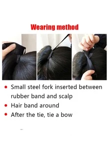 Extensión del pelo Coleta larga rizada - Marrón - Ver 3