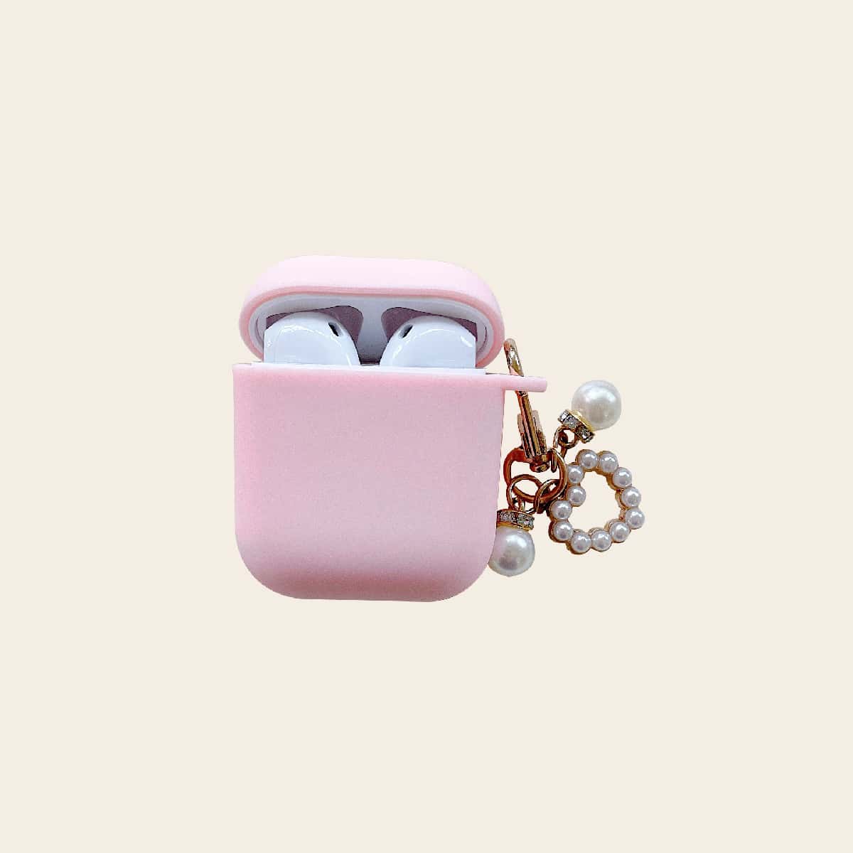 

Heart Pendant Case For Airpods, Pink