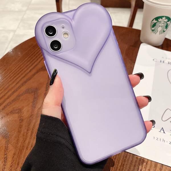 

Чехол для телефона в форме сердечка, Пурпурный