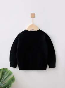 Niñas Jersey con patrón de cráneo - Negro - Ver 2