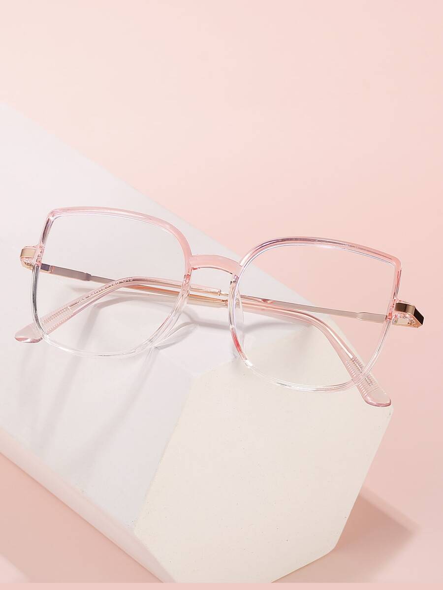 Gafas con marco geométrico - Rosa Pálido - Ver 1