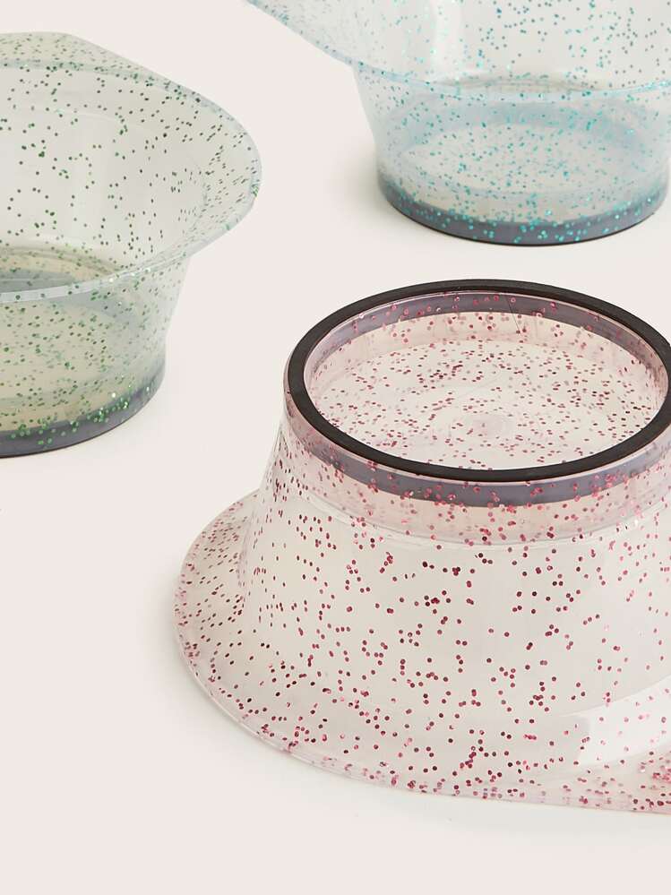 Random Color 1pc Glitter Hair Dyeing Set Hair Coloring Bowl Baking Oil Brush Salon Barber DIY Hairdressing Tools  Hair Color Bowl, Hair Dye Mixed Bowl, Hairdressing Dye Bowl, Plastic Hair Dye Bowl, DIY Barber Salon Hair Dye Bowl - Multicolor - View 3