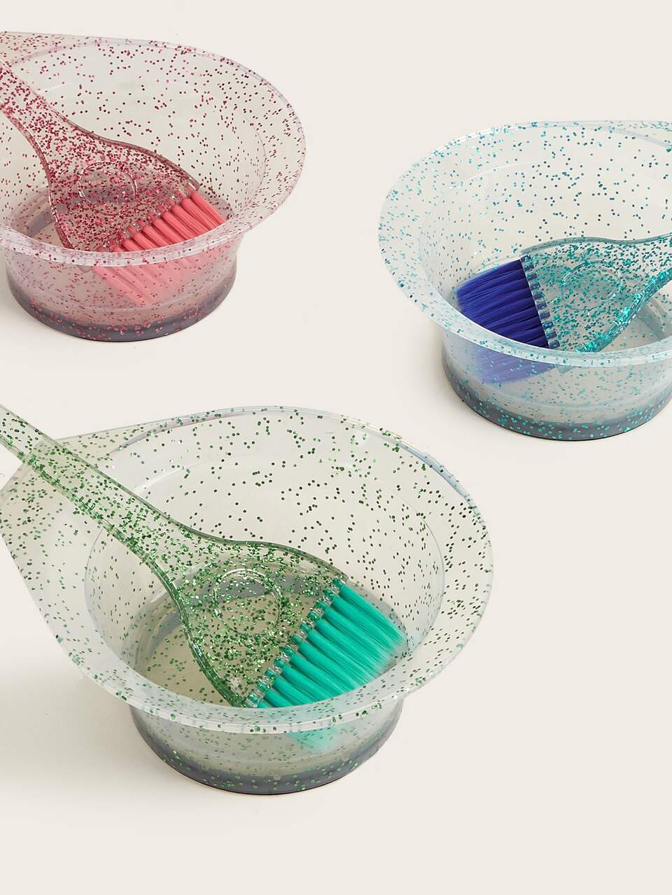 Random Color 1pc Hair Dye Bowl & 1pc Brush