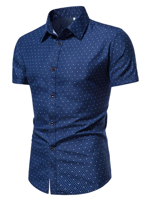 Manfinity AFTRDRK Camisa De Botones Para Hombre Con Diseño De Rombos