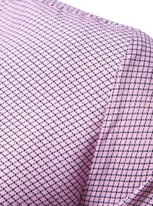 Manfinity Mode Camisa De Botones De Tartán Para Hombre - Rosa - Ver 6