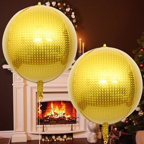 

2pcs Metallic Decoration Balloon, Gold