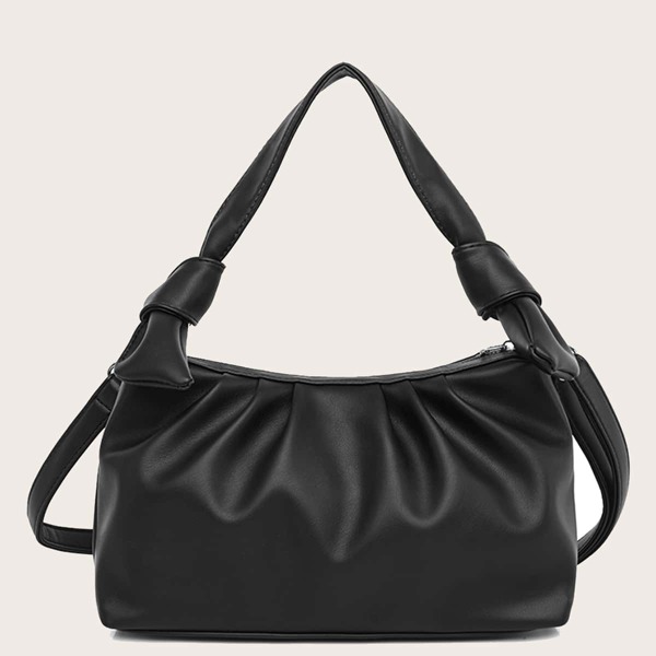 

Minimalist Ruched Bag, Black
