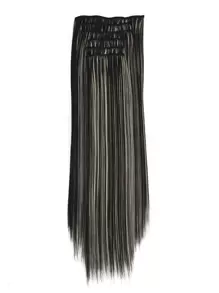 6 Cái/Bộ 16 Kẹp Tóc Nối Dài Màu Đen Tóc Thẳng Tự Nhiên Tóc Giả Thay Đổi Dần Dần Chịu Nhiệt Sợi Tóc Giả Kiểu Tóc Nữ - Nhiều màu - Xem 4