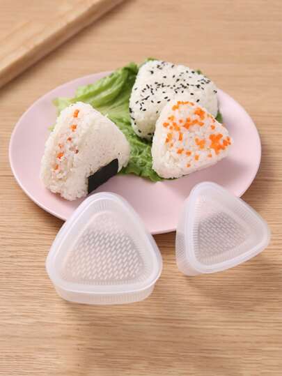 2pcs Kitchen Accessories Sushi Mould Triangle Mould Sushi Machine Mould Sushi Tool Onigiri Rice Ball Bento Machine Mould