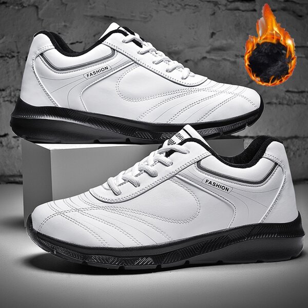 

Men Minimalist Letter Graphic Running Shoes, White