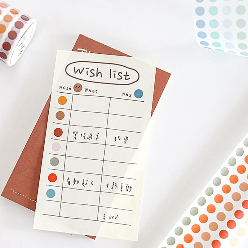 

1roll Dot Print Random Sticker, Multicolor
