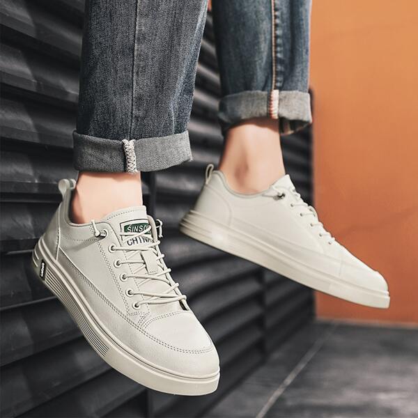

Men Minimalist Skate Shoes, Beige