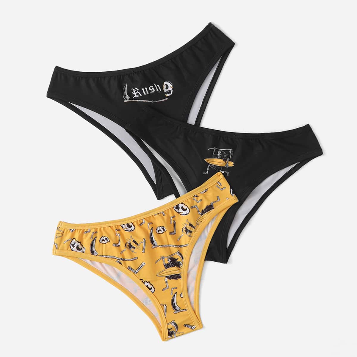 

3pack Cartoon Graphic Panty Set, Multicolor