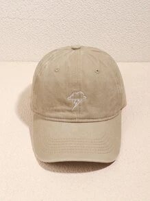 男士雲朵刺繡棒球帽 - 卡其色 - 查看 2