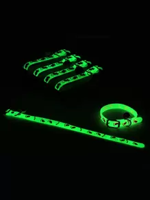 1pc Mẫu ngẫu nhiên Pet Glow Collar - Nhiều màu - Xem 1