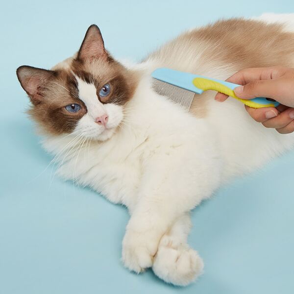 

1pc Color Block Pet Hair Comb, Multicolor