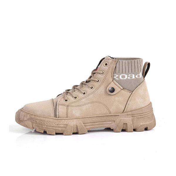 

Men Letter Graphic High Top Sneakers, Khaki