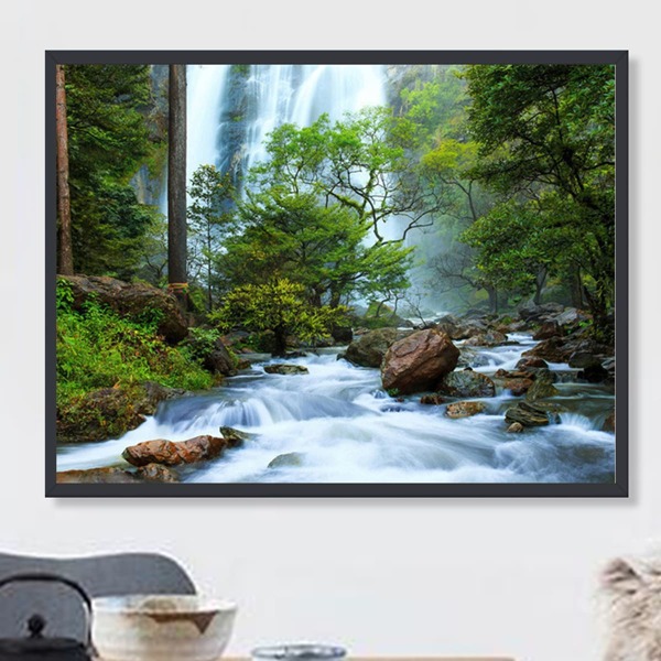 

Scenery Print DIY Diamond Unframed Painting, Multicolor