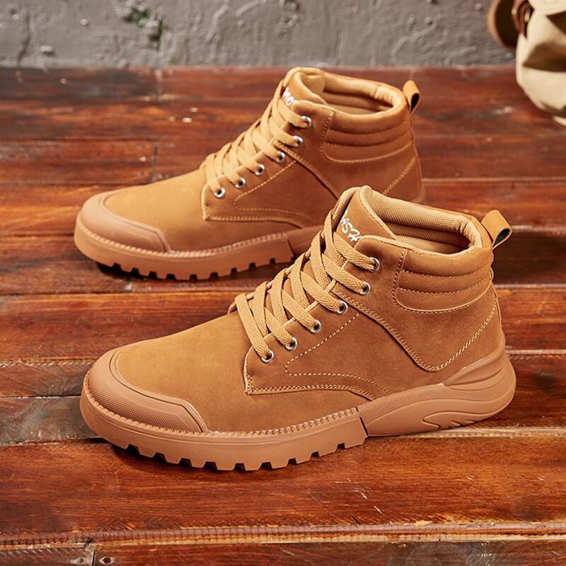 

Guys Minimalist Lace-up Front Hiking Boots, Brown