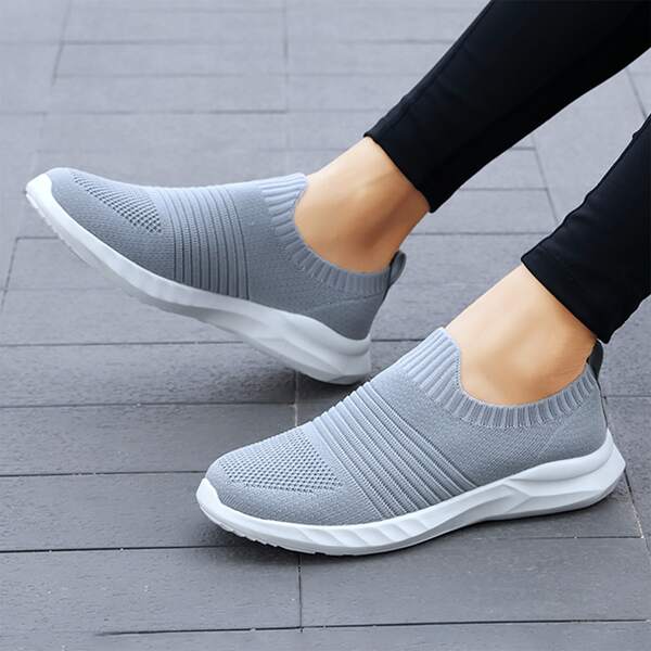 

Knit Detail Sip On Running Shoes, Grey