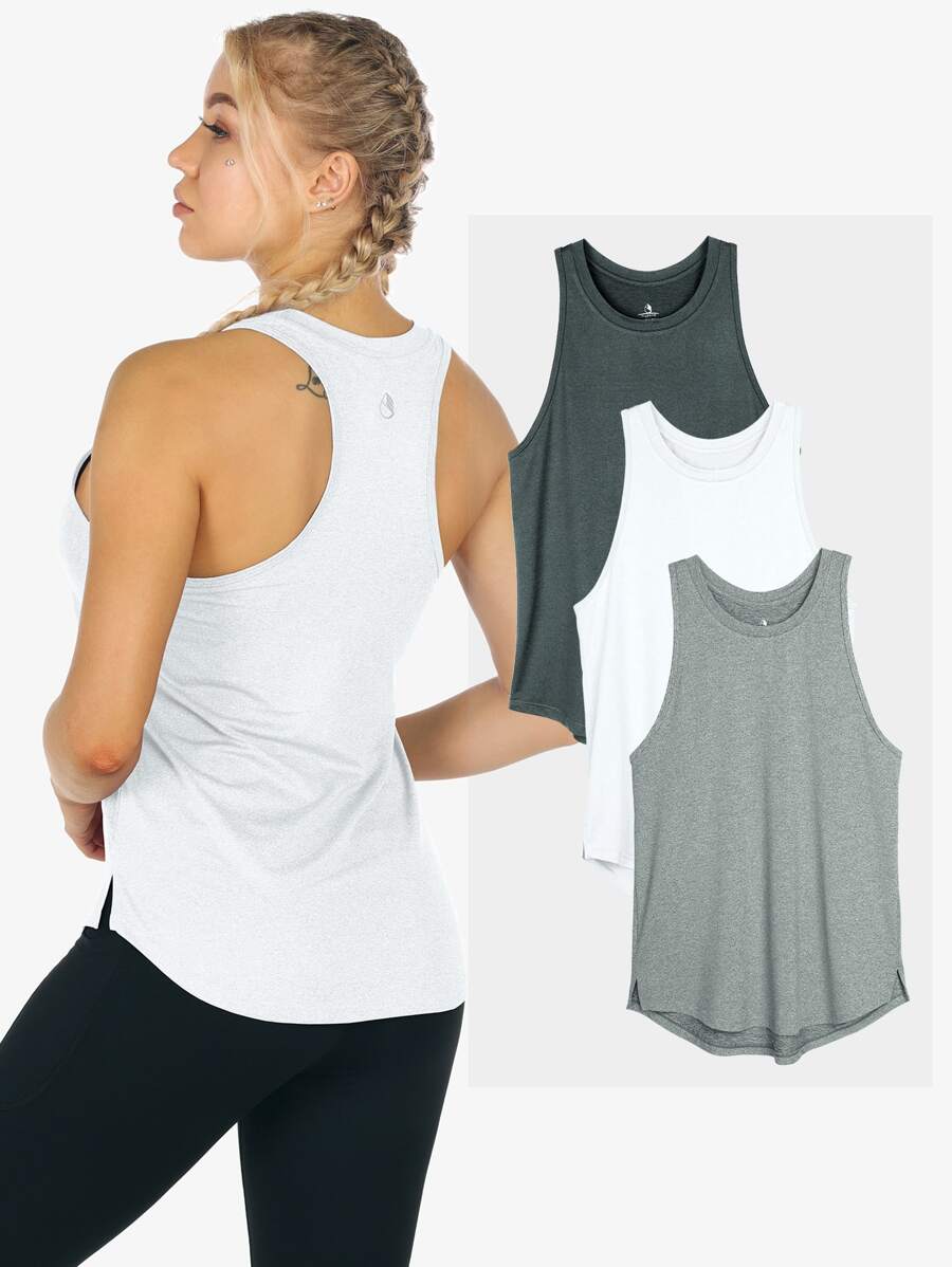 Bộ 3 áo thể thao cổ chữ U phối chữ Y. - Nhiều màu - Xem 1