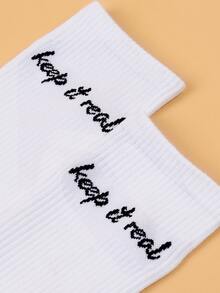 Vớ Crew Graphic Thư - trắng - Xem 3