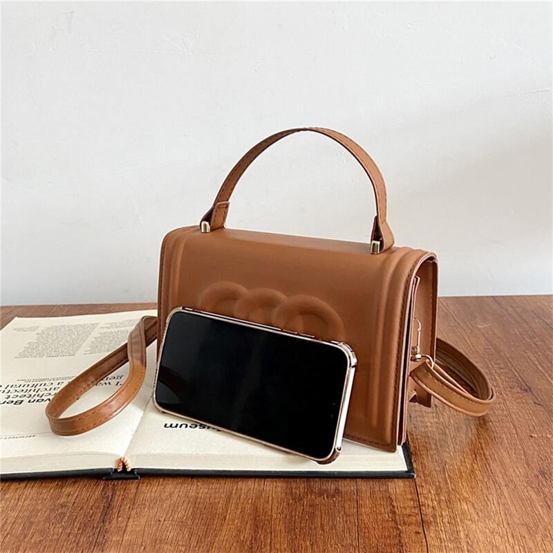 

Minimalist Flap Satchel Bag, Brown