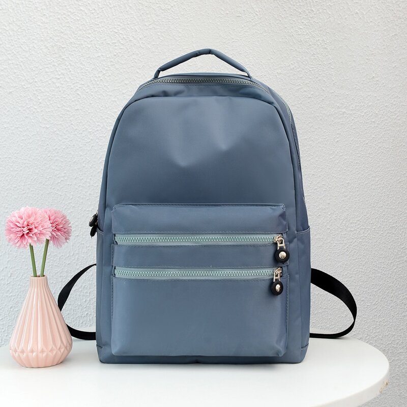 

Minimalist Zip Front Backpack, Dusty blue