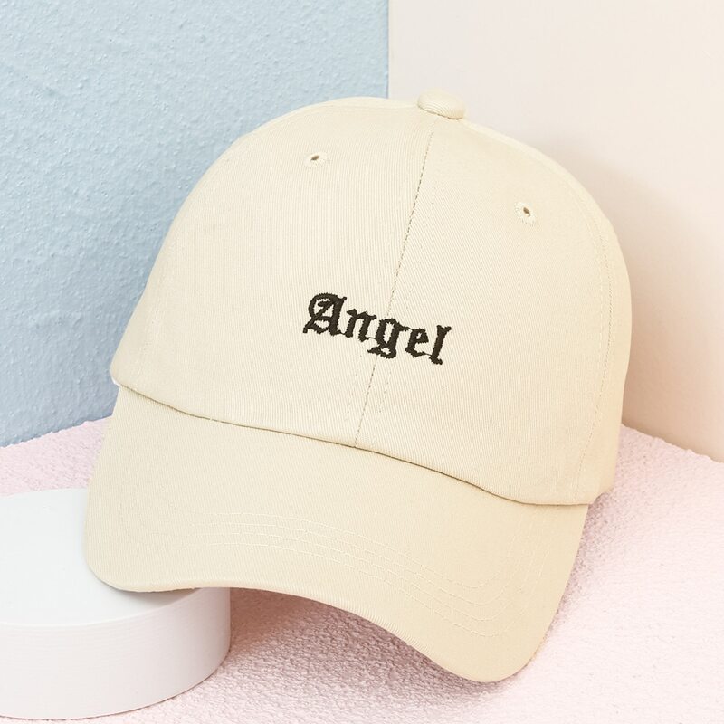 

Guys Letter Graphic Embroidery Baseball Cap, Beige