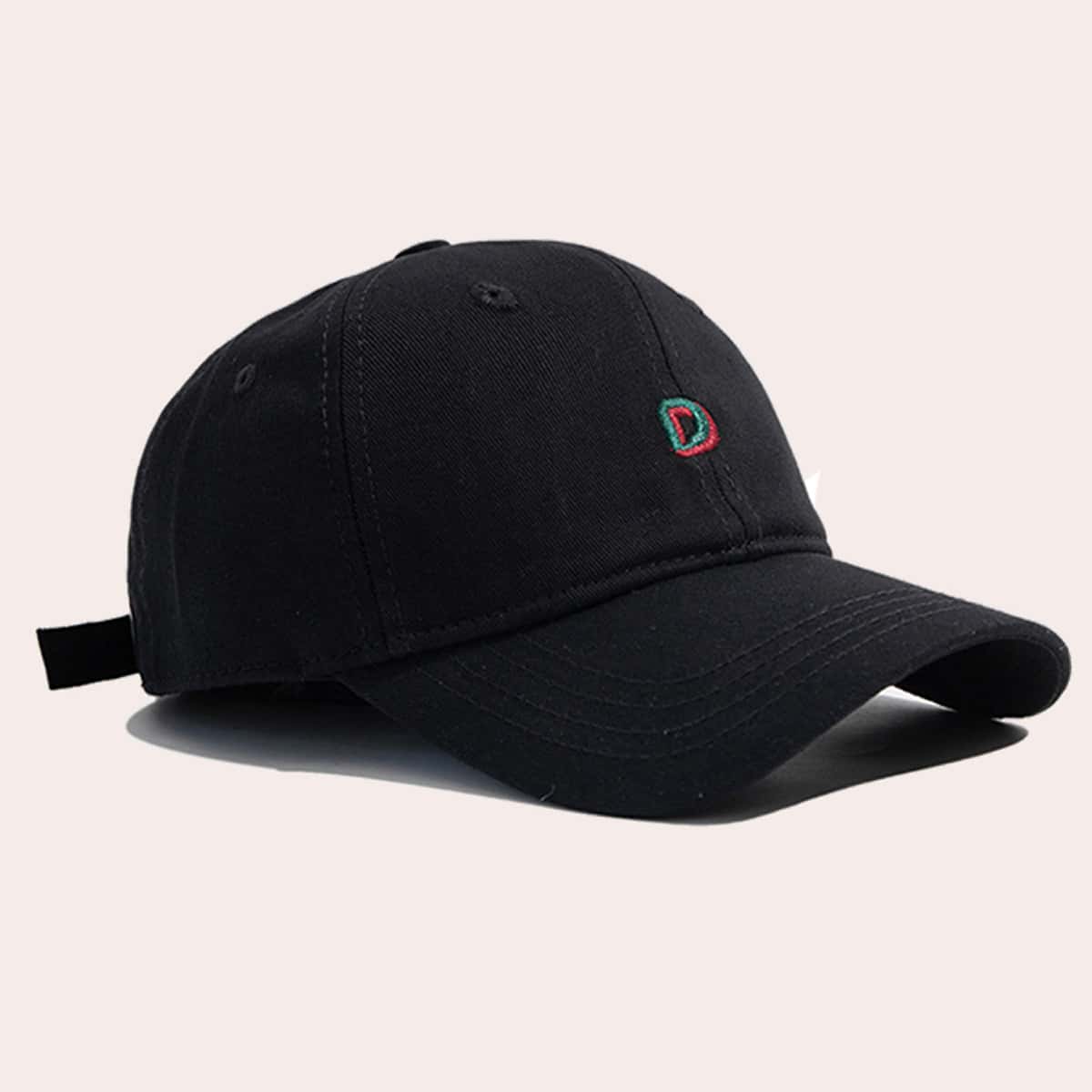 

Guys Letter Graphic Embroidery Baseball Cap, Black