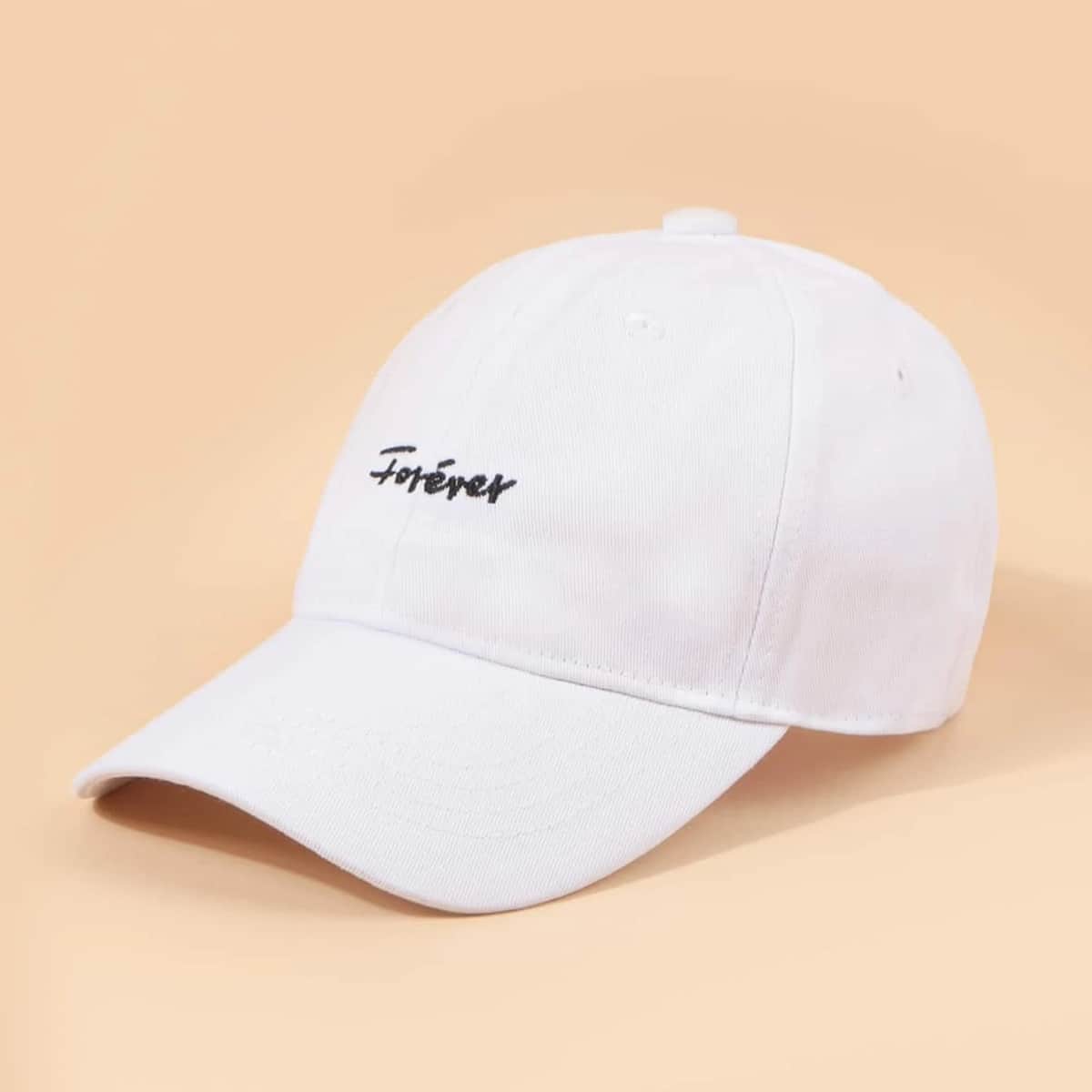 

Guys Letter Graphic Embroidery Baseball Cap, White