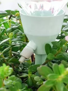 1pc Automatic Watering Dripper Device, Plastic Self Watering Device For Household