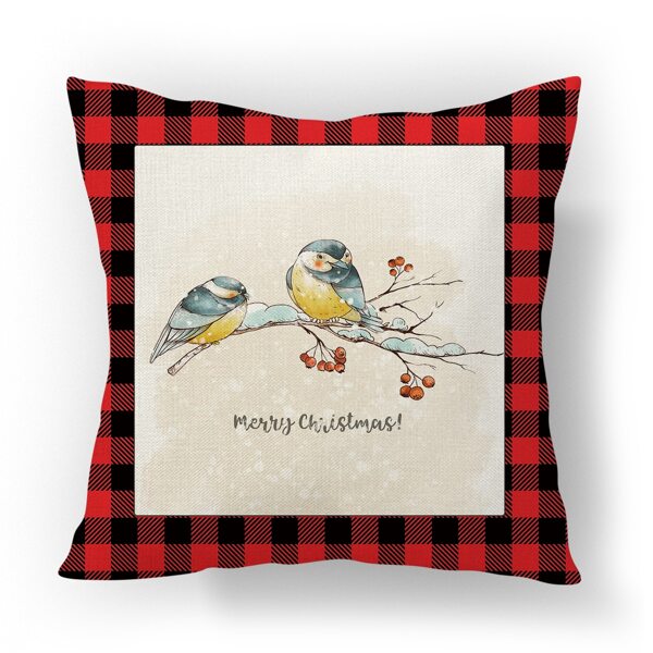 

Christmas Bird Print Waterproof Outdoor Cushion Cover Without Filler, Multicolor