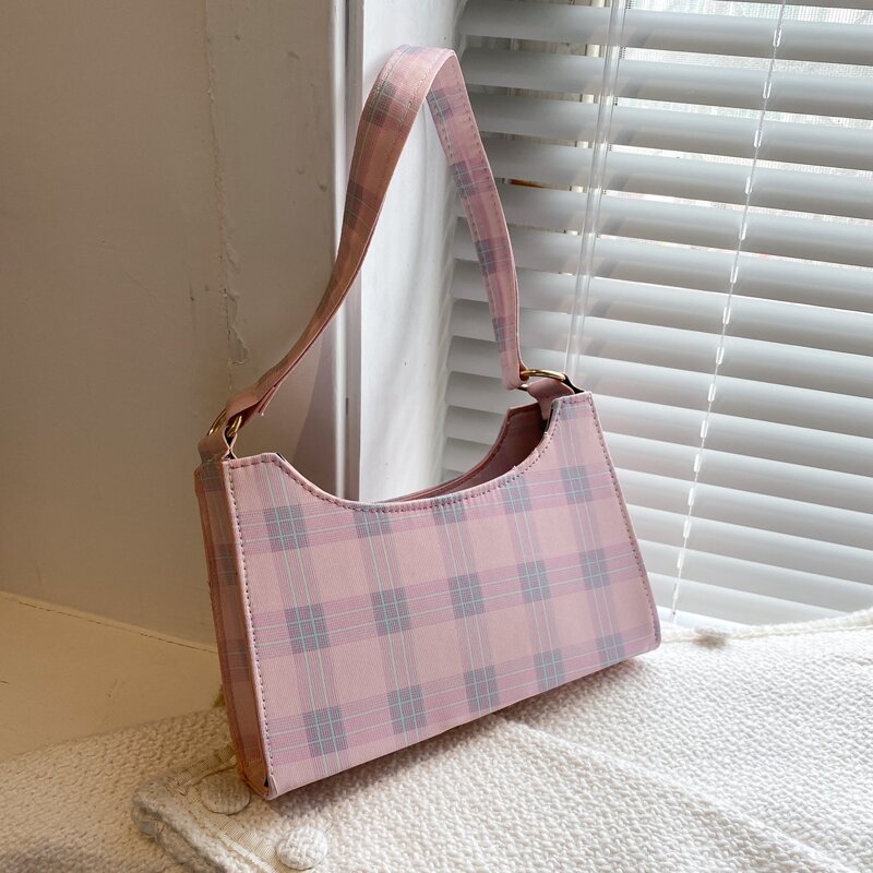 

Plaid Shoulder Bag, Multicolor