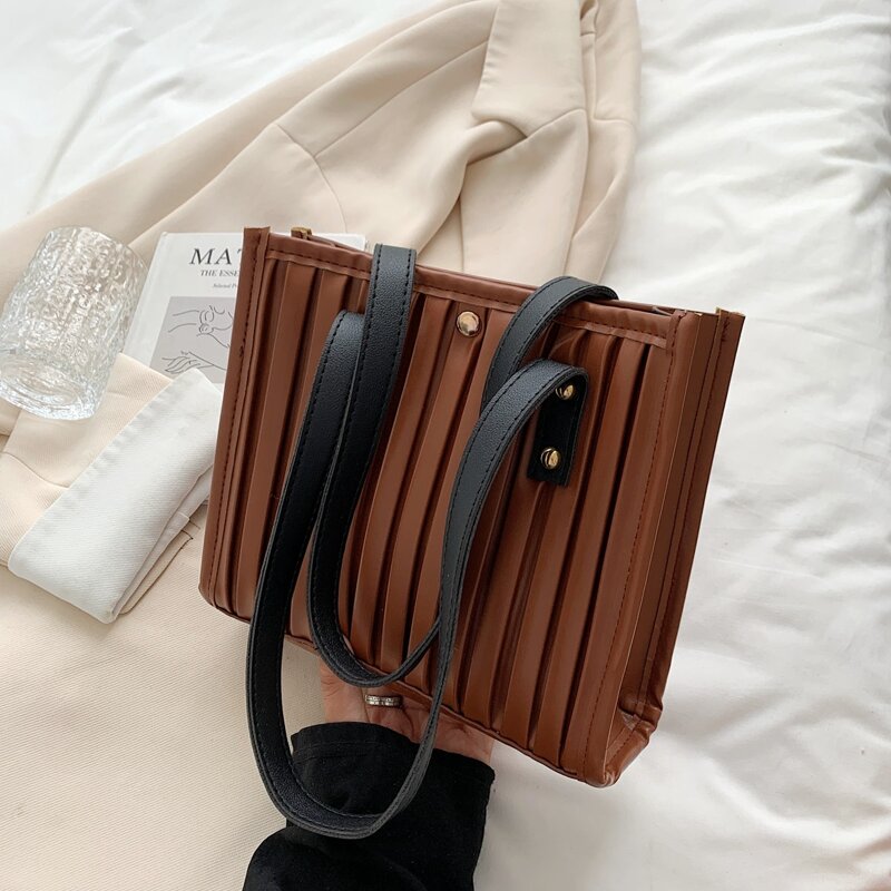 

Two Tone Shoulder Bag, Brown