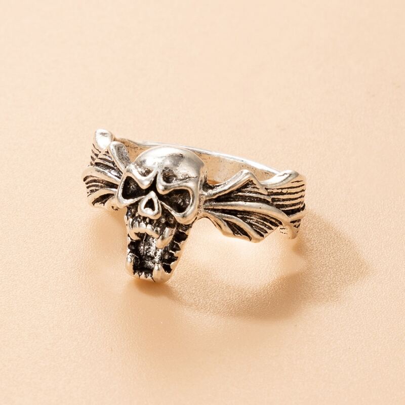 

Skull Decor Ring, Silver