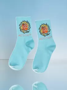 Angkerart Streetspo calcetines de tripulación con estampado floral - Multicolor - Ver 1