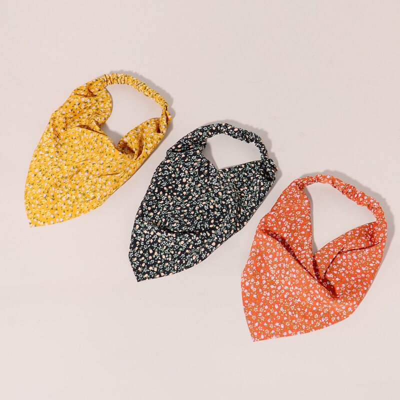 

3pcs Floral Graphic Hair Band, Multicolor