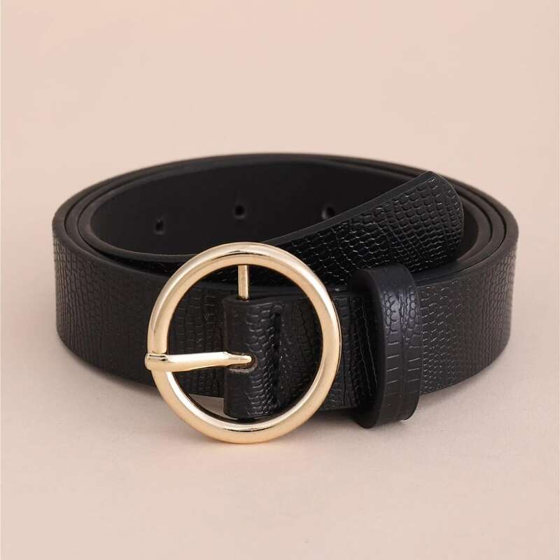 

Metal Buckle Belt, Black
