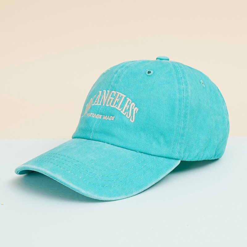 

Slogan Graphic Embroidery Baseball Cap, Blue