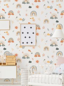 2pcs Self-Adhesive PVC Wall Sticker,Creative Cartoon Graphic Waterproof Wall Decal For Living Room,Stickers,Wall Decal, Vinyl Decal For Home Decorations,Spring Decoration Items Refresh Your Home,Rama Decoration Stickers - Multicolor - View 2