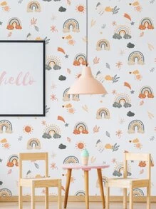 2pcs Self-Adhesive PVC Wall Sticker,Creative Cartoon Graphic Waterproof Wall Decal For Living Room,Stickers,Wall Decal, Vinyl Decal For Home Decorations,Spring Decoration Items Refresh Your Home,Rama Decoration Stickers - Multicolor - View 5