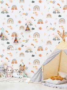 2pcs Self-Adhesive PVC Wall Sticker,Creative Cartoon Graphic Waterproof Wall Decal For Living Room,Stickers,Wall Decal, Vinyl Decal For Home Decorations,Spring Decoration Items Refresh Your Home,Rama Decoration Stickers - Multicolor - View 6