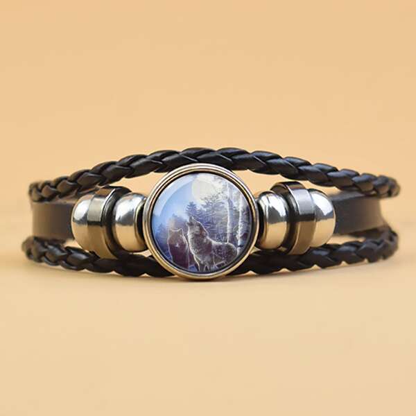 

PU Leather Braided Bracelet, Multicolor