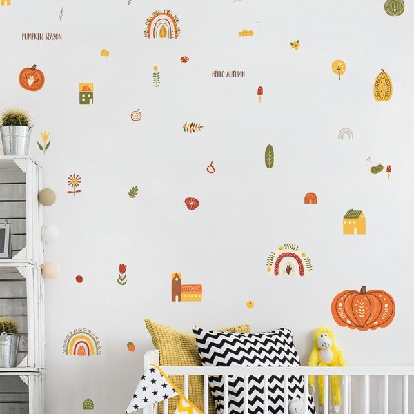 

Pumpkin Print Wall Sticker, Multicolor