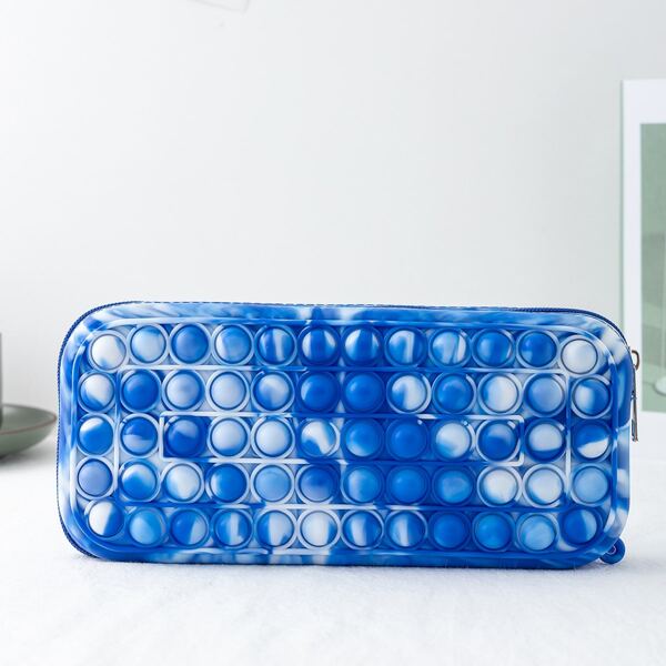 

Kids Tie Dye Long Wallet, Blue and white
